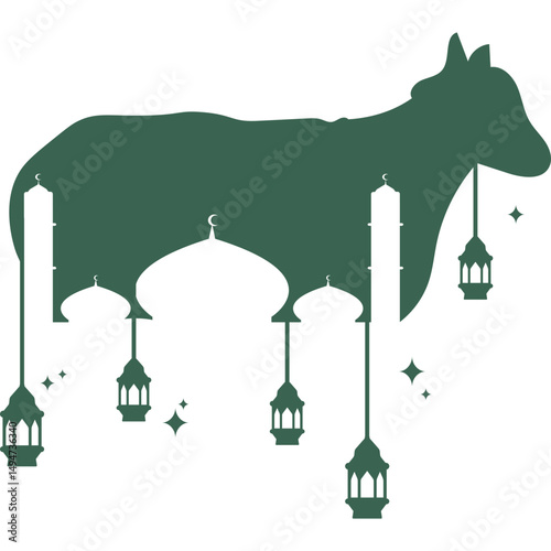 Eid Al-Adha Sacrificial Animals Silhouette Collection