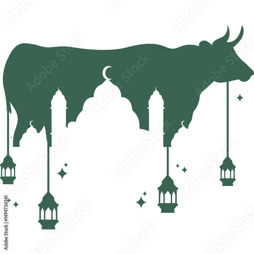 Eid Al-Adha Sacrificial Animals Silhouette Collection