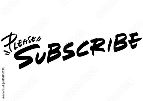 手書き文字「Please subscribe」