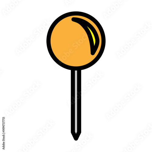 Pin Vector Filled Icon Design