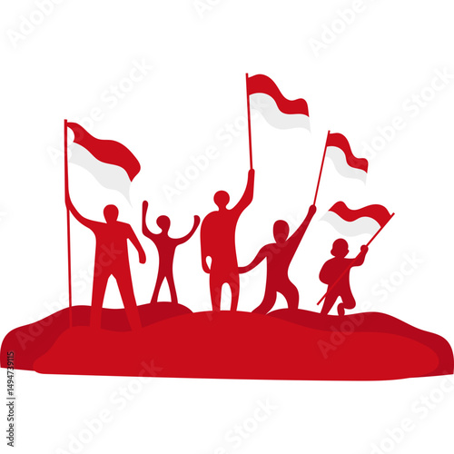 Indonesian Independence Day Silhouette