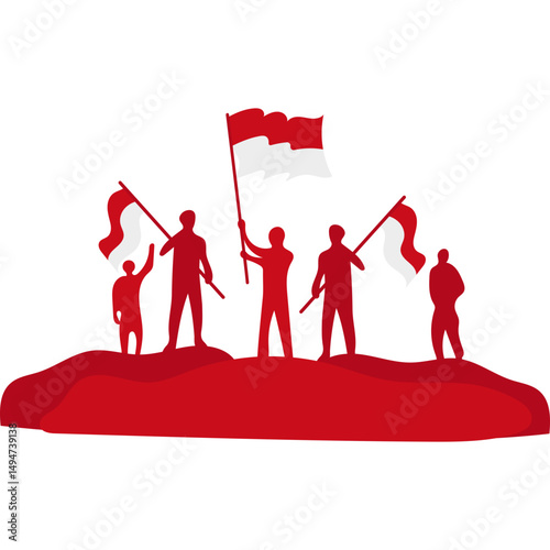 Indonesian Independence Day Silhouette