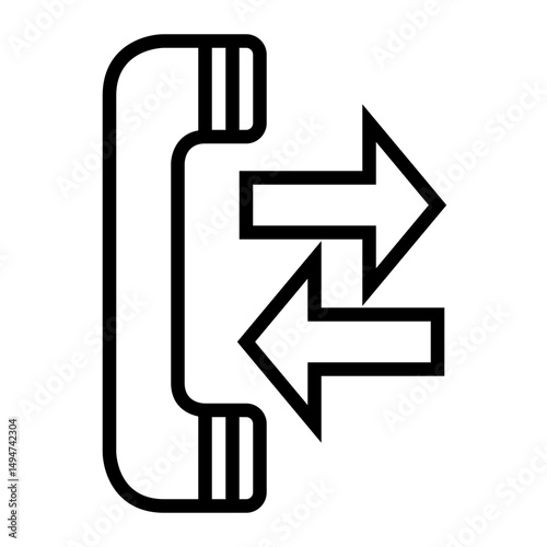 Telephone with Arrow