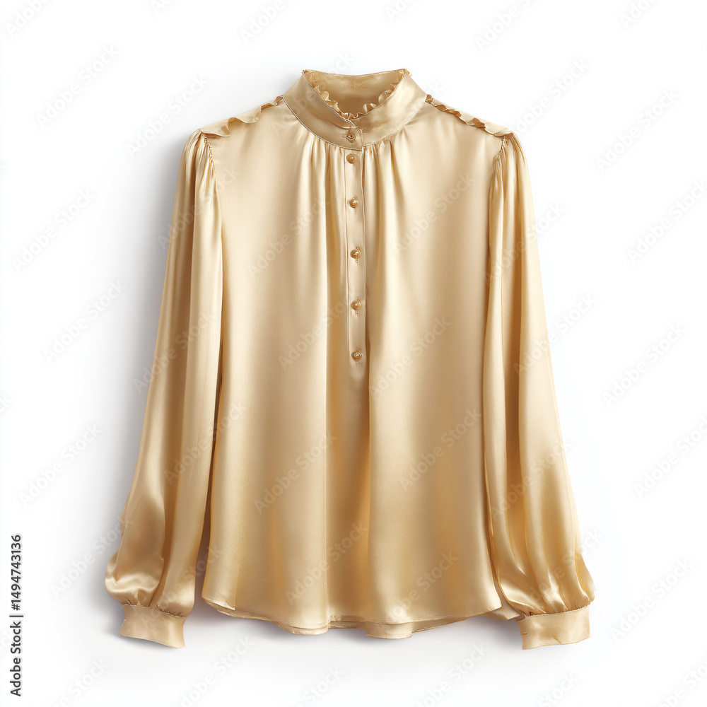 Obraz premium a gold blouse with a collared neckline
