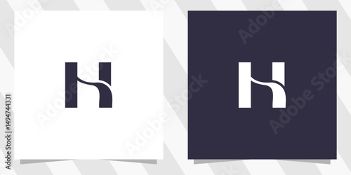letter h logo design vector