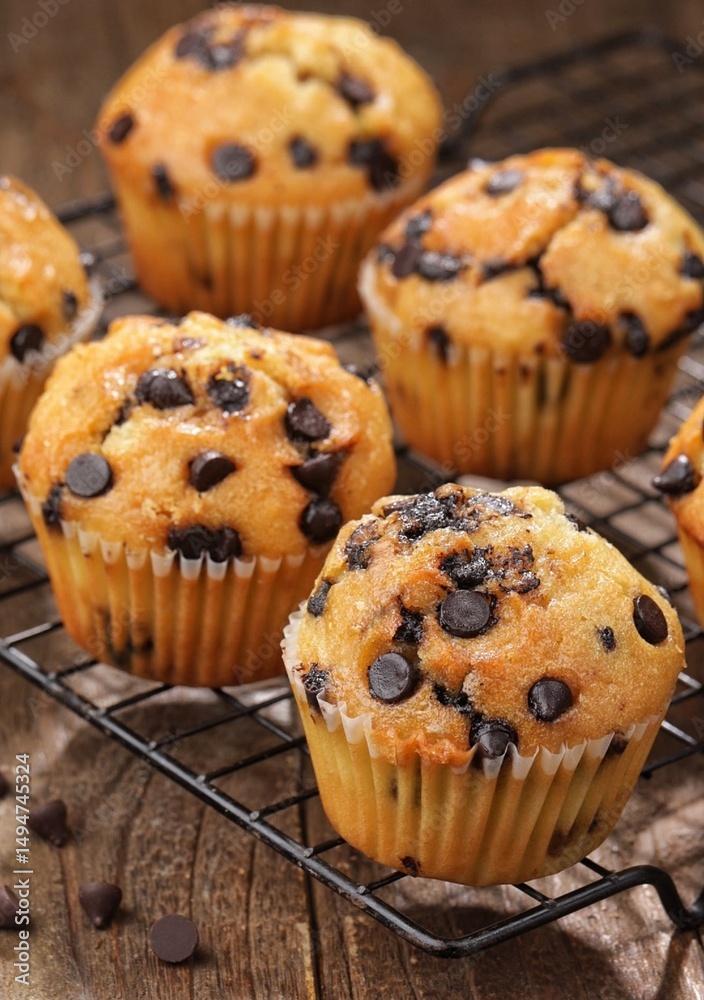 Chocochip Vanilla Muffins are muffins with the aroma and taste of vanilla with topping chocochip Chocochip Vanilla Muffins are muffins with the aroma and taste of vanilla with topping chocochip
