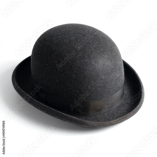 a black hat with a black band on a white background
