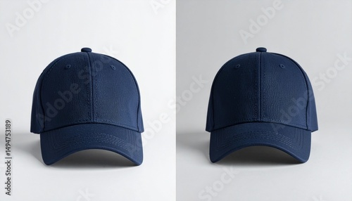 Navy cap mock-up for brand promotion - stylish baseball hat design showcased on minim