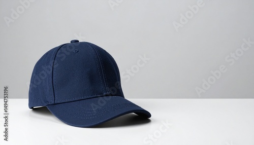 Navy cap mock-up for brand promotion - stylish baseball hat design showcased on minim