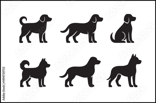 Diverse Dog Silhouette Styles