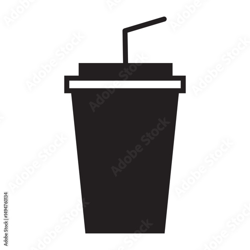 vector illustration of a glass
