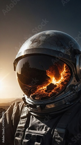 astronaut on a globe