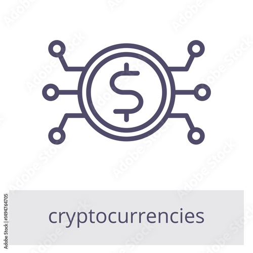 Cryptocurrencies Element For Design Graphic