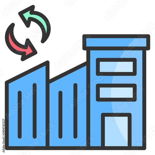 Remanufacturing Icon Element For Design