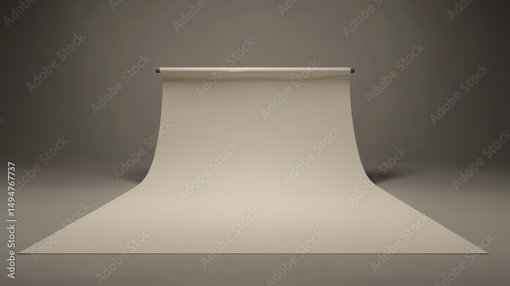 Obraz premium Neutral taupe backdrop with smooth flat surface and no glare