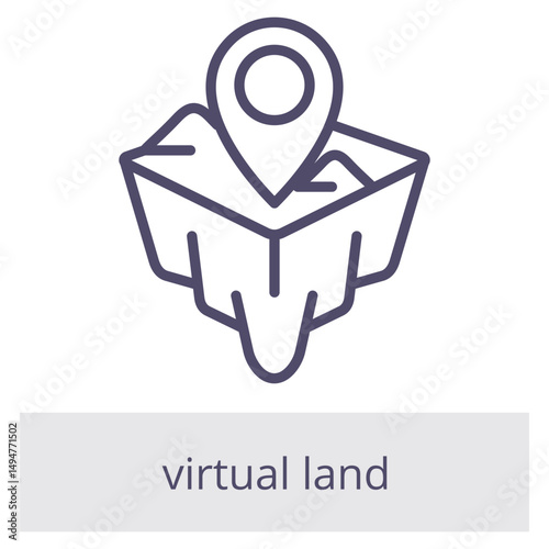Virtual Land Element For Design Graphic