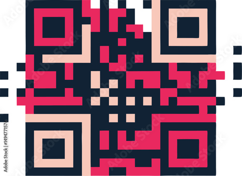 QR code vector icon without background