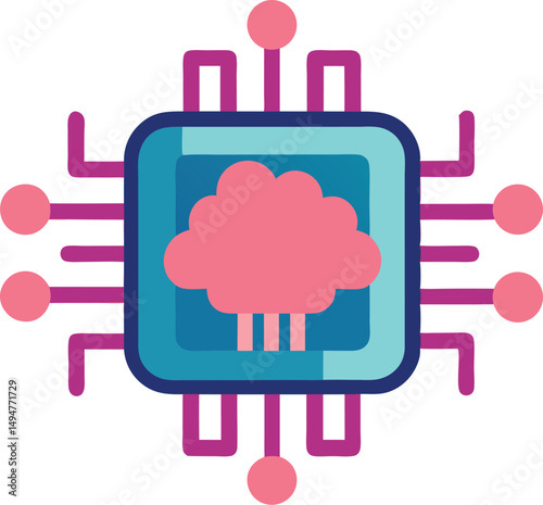 AI cheap vector icon without background 
