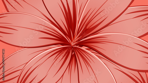 A vibrant red flower and abstract design backdrop explodes with light and texture, showcasing a burst of color and fractal patterns