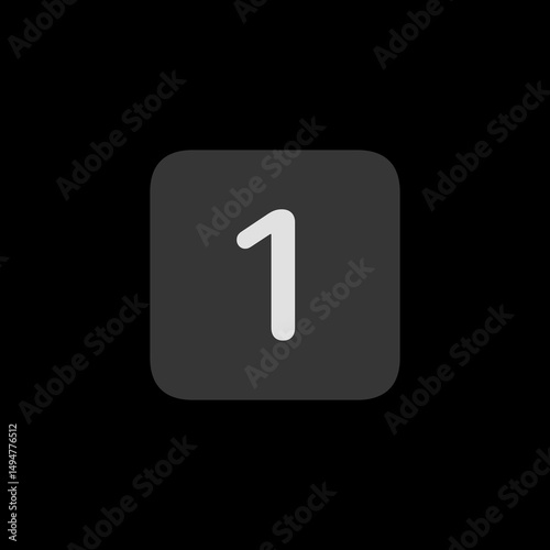 One Square Filled Icon