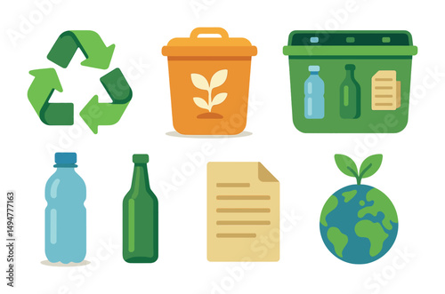 Recycling and environmental conservation concepts for eco-friendly design