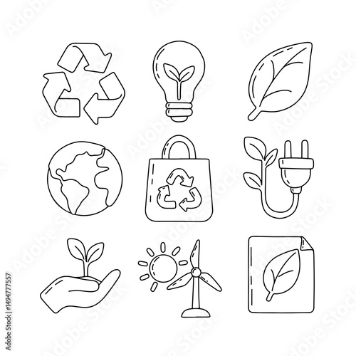 EcoFriendly Symbols Represent Sustainability Initiatives that create a positive impact, aiming for a healthier planet and environment for future generations to enjoy and care for