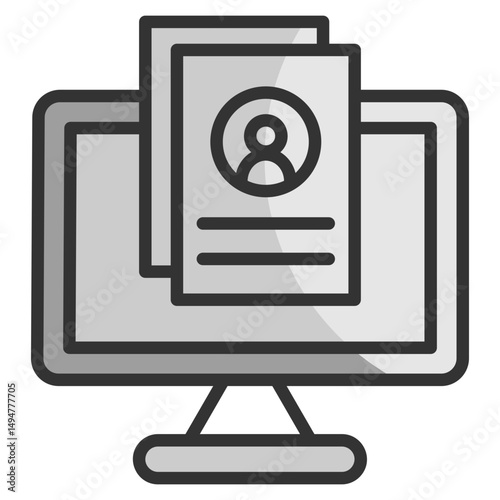 Digital Identity Icon Element For Design