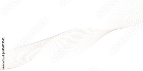 Abstract black and white line wave background. Technology abstract  on white background. Undulate Grey Wave Swirl, frequency sound wave, twisted curve lines with blend effect.