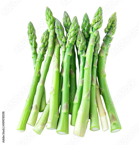 fresh green asparagus spears isolated on black