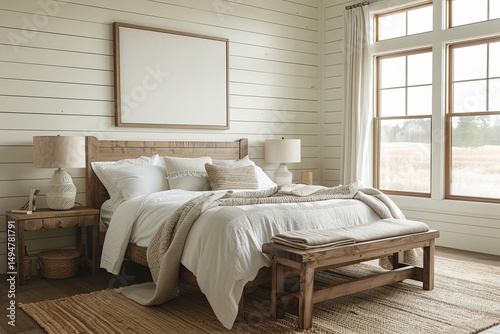 Cozy Modern Bedroom with Natural Light and Neutral Decor Elements