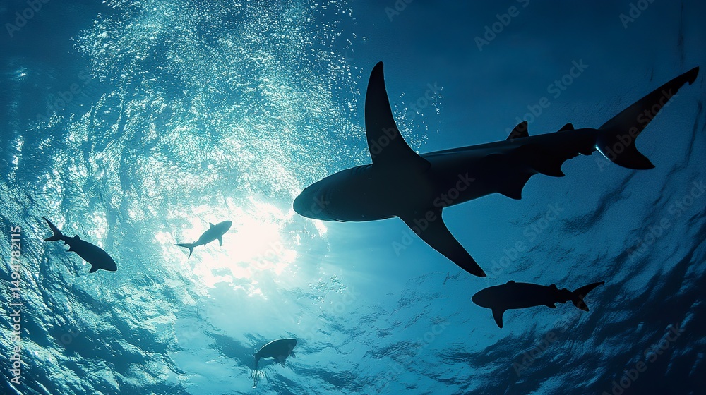 Obraz premium sharks in the sea