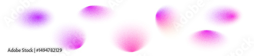 Fluid shapes with gradient aura and blurred color effect. Abstract elements with smooth transitions. Flat vector illustration isolated on white background.