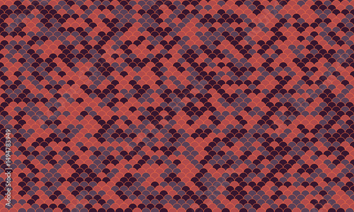 Intricate snakeskininspired pattern in muted reds and purples.  Perfect for fashion, textile design, or as a striking background.
