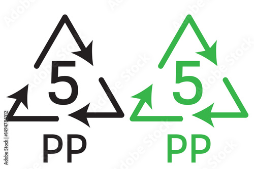 Plastic recycling code icon set. plastic recycling code 01-07 icon set. plastic recycling code symbol icon PETE, HDPE, PVC, LDPE, PP, PS, OTHER. Plastic, recycle, symbol, icons EPS 10