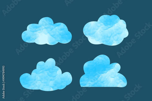cloud computing concept on blue background