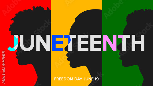 Juneteenth Freedom Day background. African American holiday banner. Juneteenth Independence Day. Freedom Poster. Vector illustration.