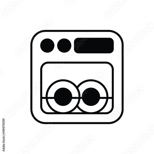 Dish Washer Vector icon