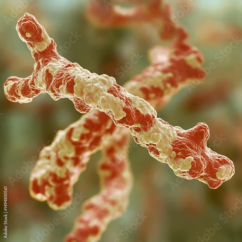 Microscopic Bacteria Structures