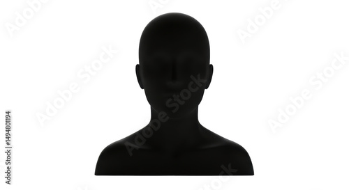 Isolated Silhouette of a Mysterious Figure