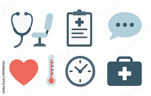 Medical and healthcare solid icons set – flat, filled, wellness and hospital symbols