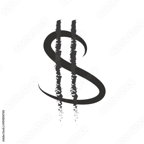 dollar sign simple icon on white background. Vector illustration.
