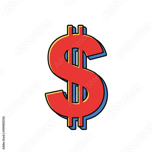 Stylized Dollar Sign Illustration