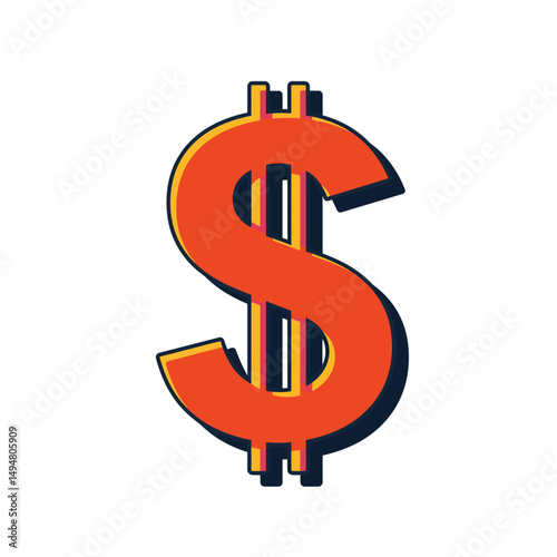 Stylized Dollar Sign Illustration