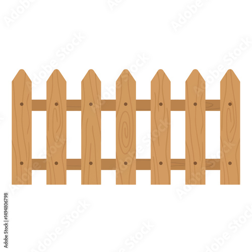 Wooden Fence Illustration
