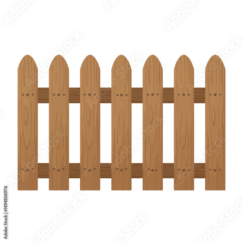 Wooden Fence Illustration