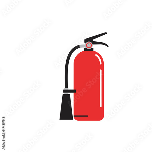 Red Fire Extinguisher Safety Equipment Illustration