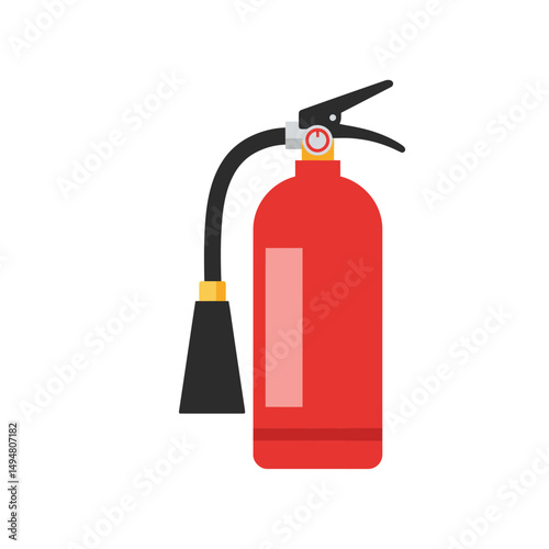 Red Fire Extinguisher Safety Equipment Illustration