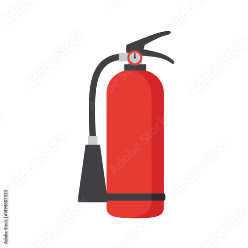 Red Fire Extinguisher Safety Equipment Illustration