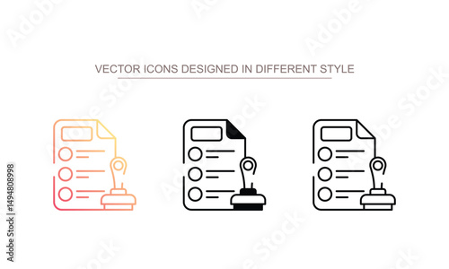 Validation icon design with white background stock illustration