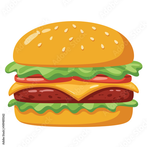 Delicious Cheeseburger with Fresh Ingredients